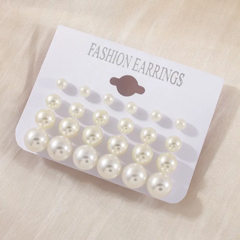24 Piece Pearl Earrings Set