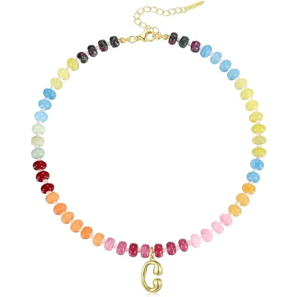 Colorful Bubble Letter Necklace