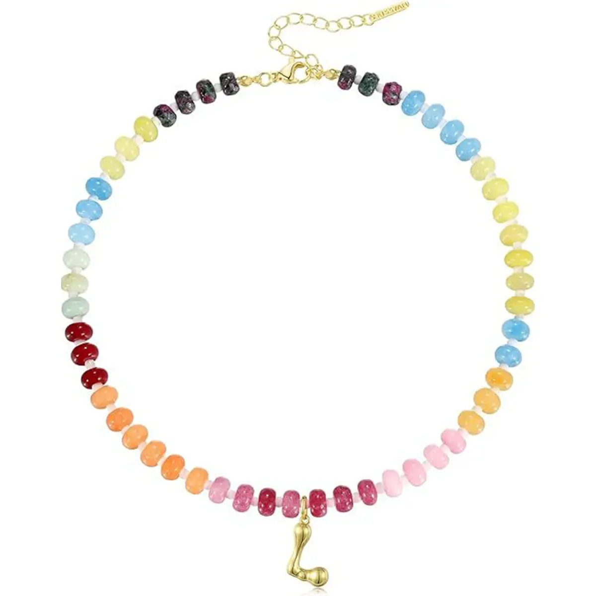 Colorful Bubble Letter Necklace