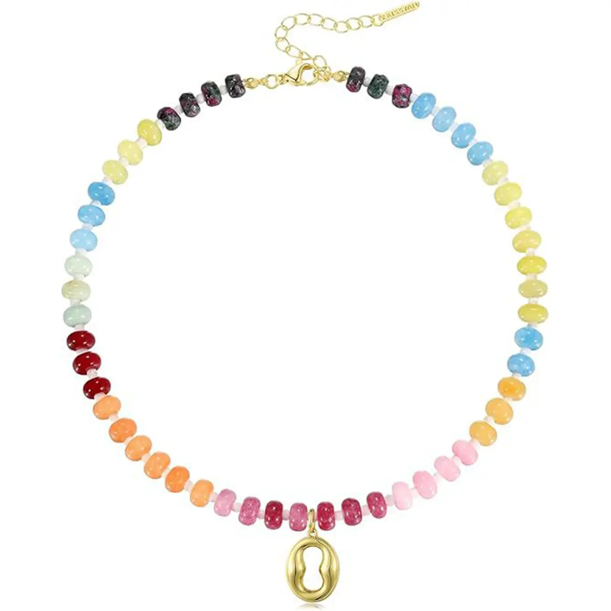 Colorful Bubble Letter Necklace