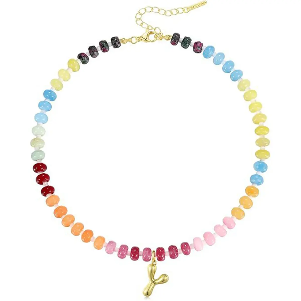 Colorful Bubble Letter Necklace