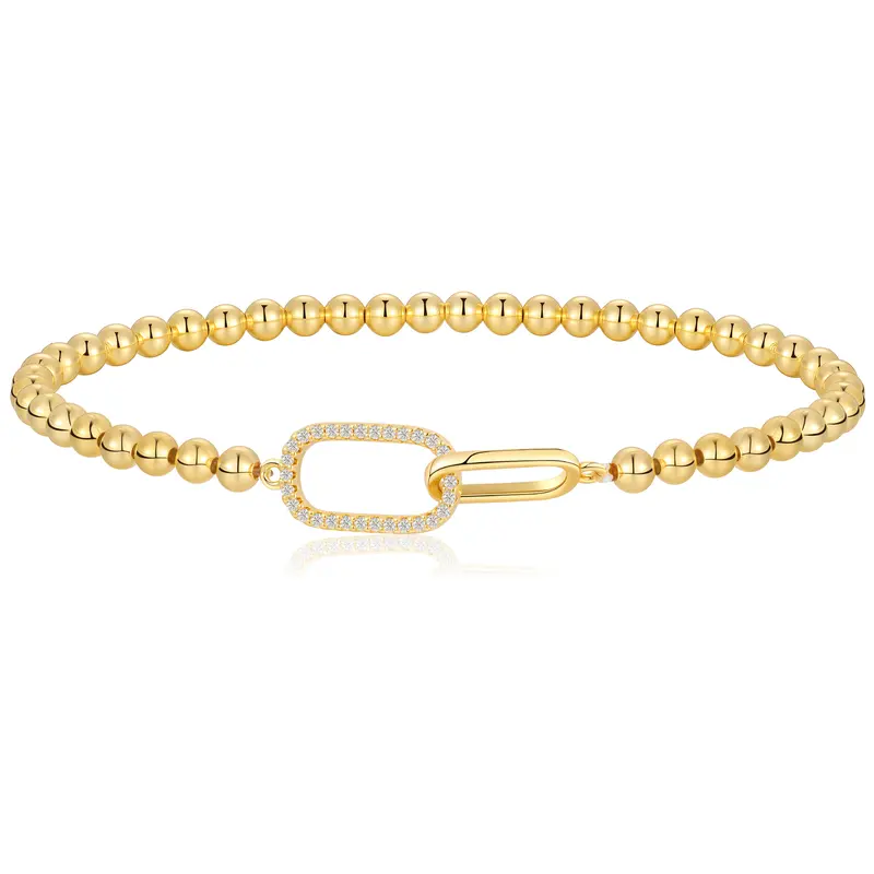 Beaded Infinity Link Bracelet