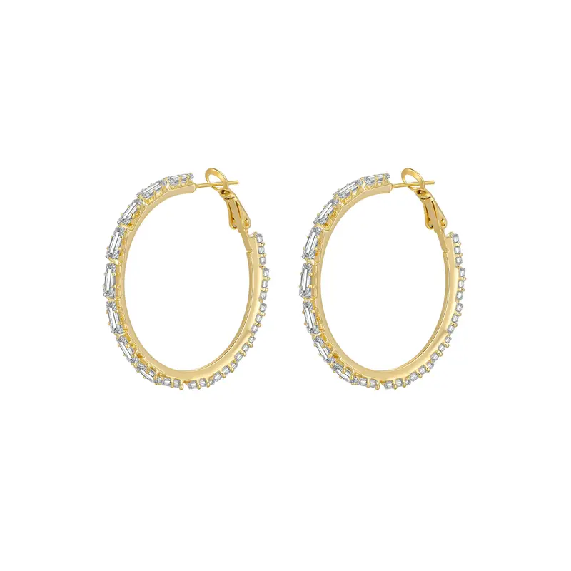 Cubic Hoop Earrings