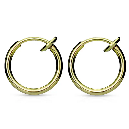 Clip On Spring Hoop Earrings