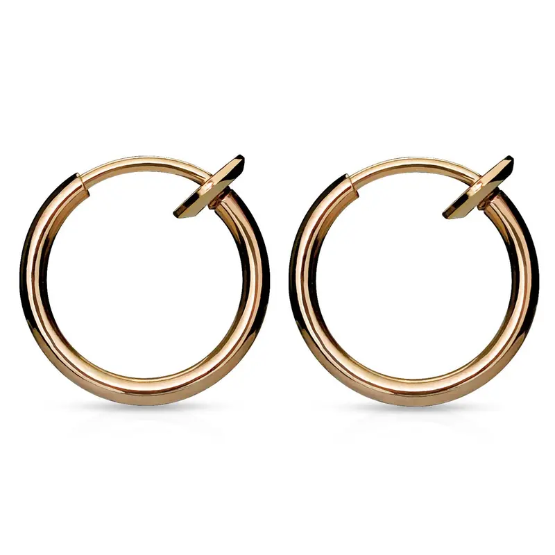 Clip On Spring Hoop Earrings