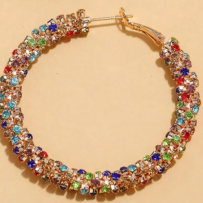 Colorblock Rhinestone Earrings