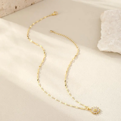 Dainty Sunflower Necklace