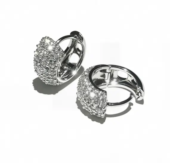 Premium Zirconia Hoop Earrings