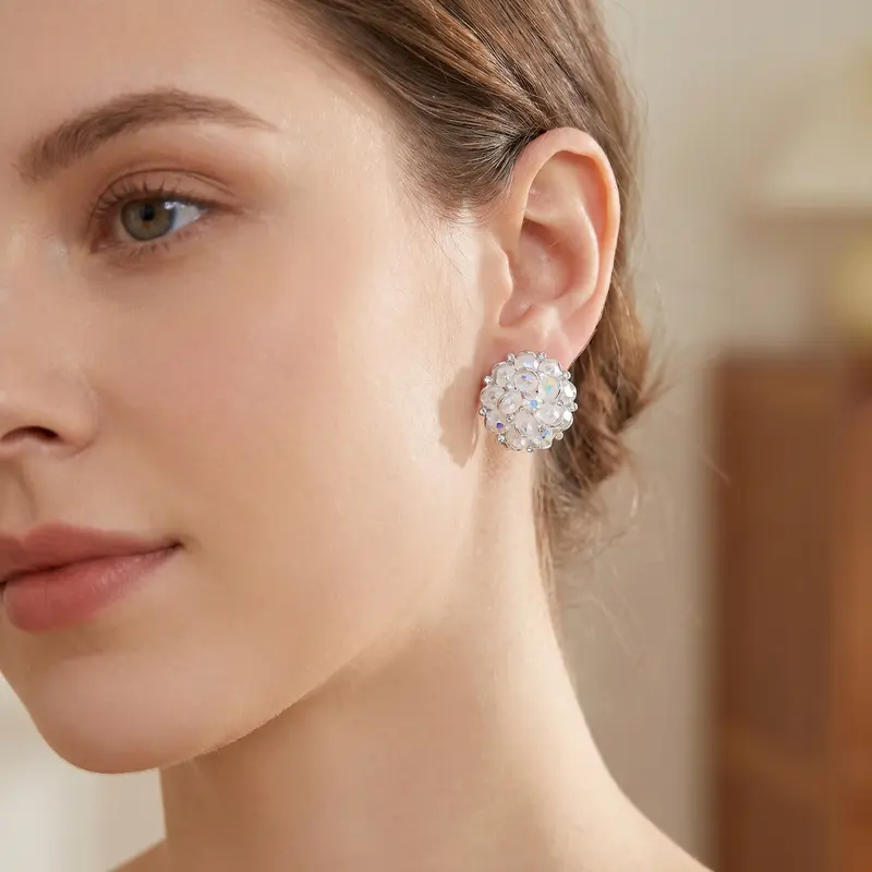 Crystal Flower Earrings