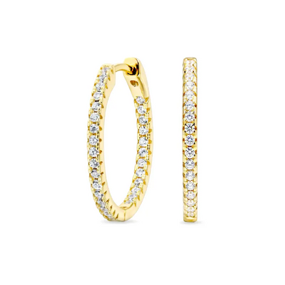 Sparkling Oval Hoop Earrings