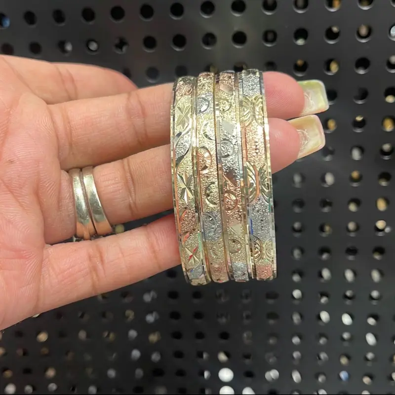 4pc Tri-Color Empress Bangles Set