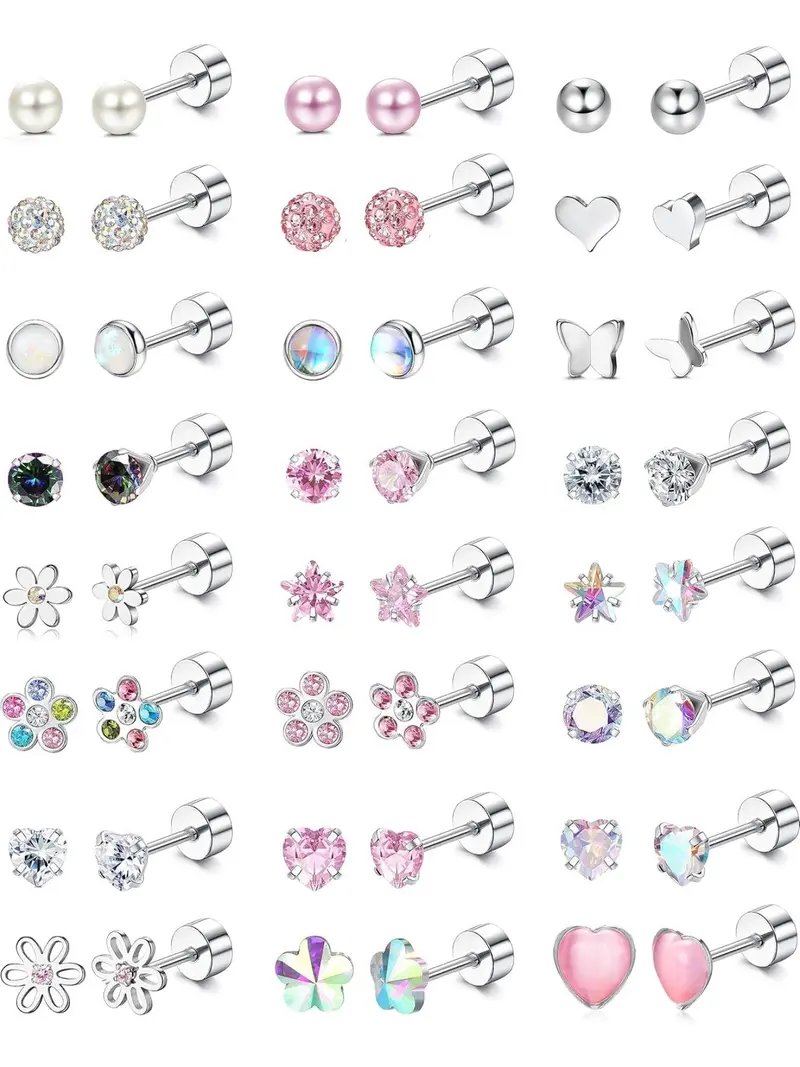 24 Pair (48 pcs) Assorted Earrings Set