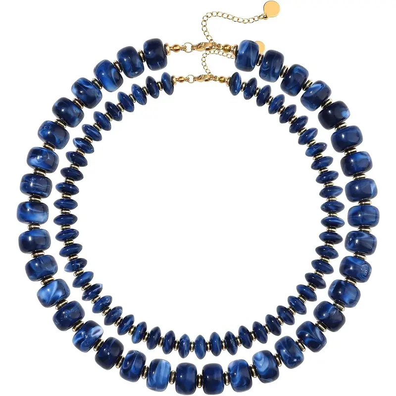 2pc Chunky Beaded Necklaces