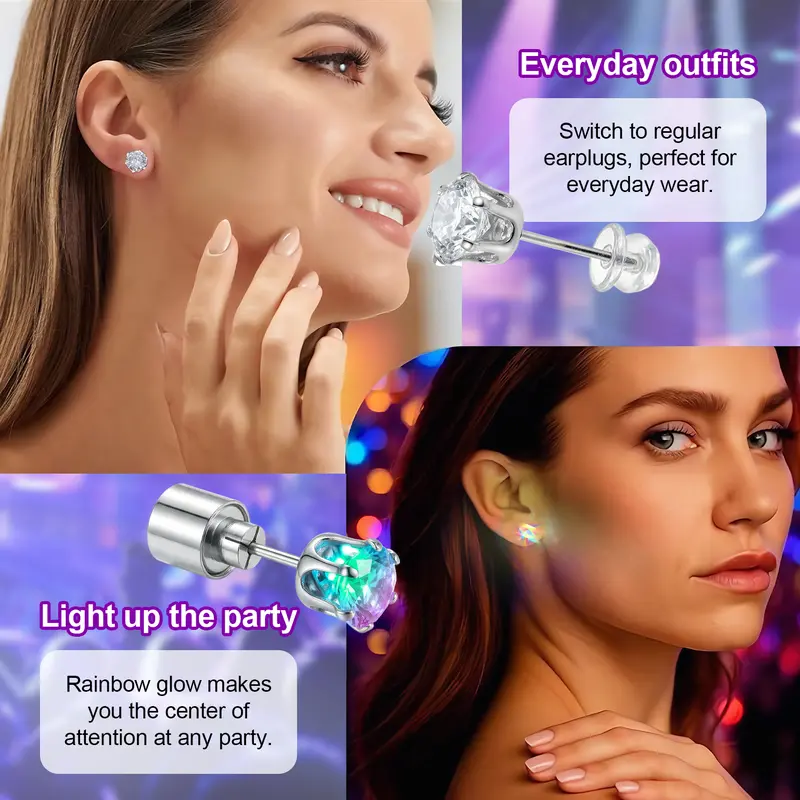LED Light Up Stud Earrings