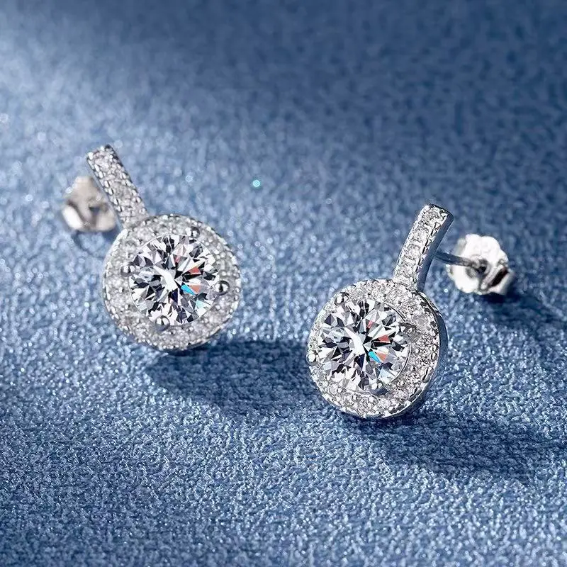 Double Layer Zirconia Stud Earrings