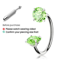 Silver - Apple Green