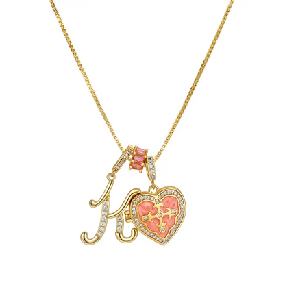 Fleur De Lis Initial Necklace