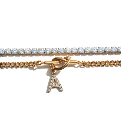 2pc Sparkle Knot Bracelet