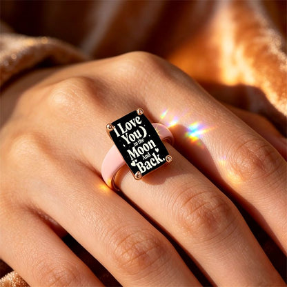 Love You To The Moon Silicone Ring