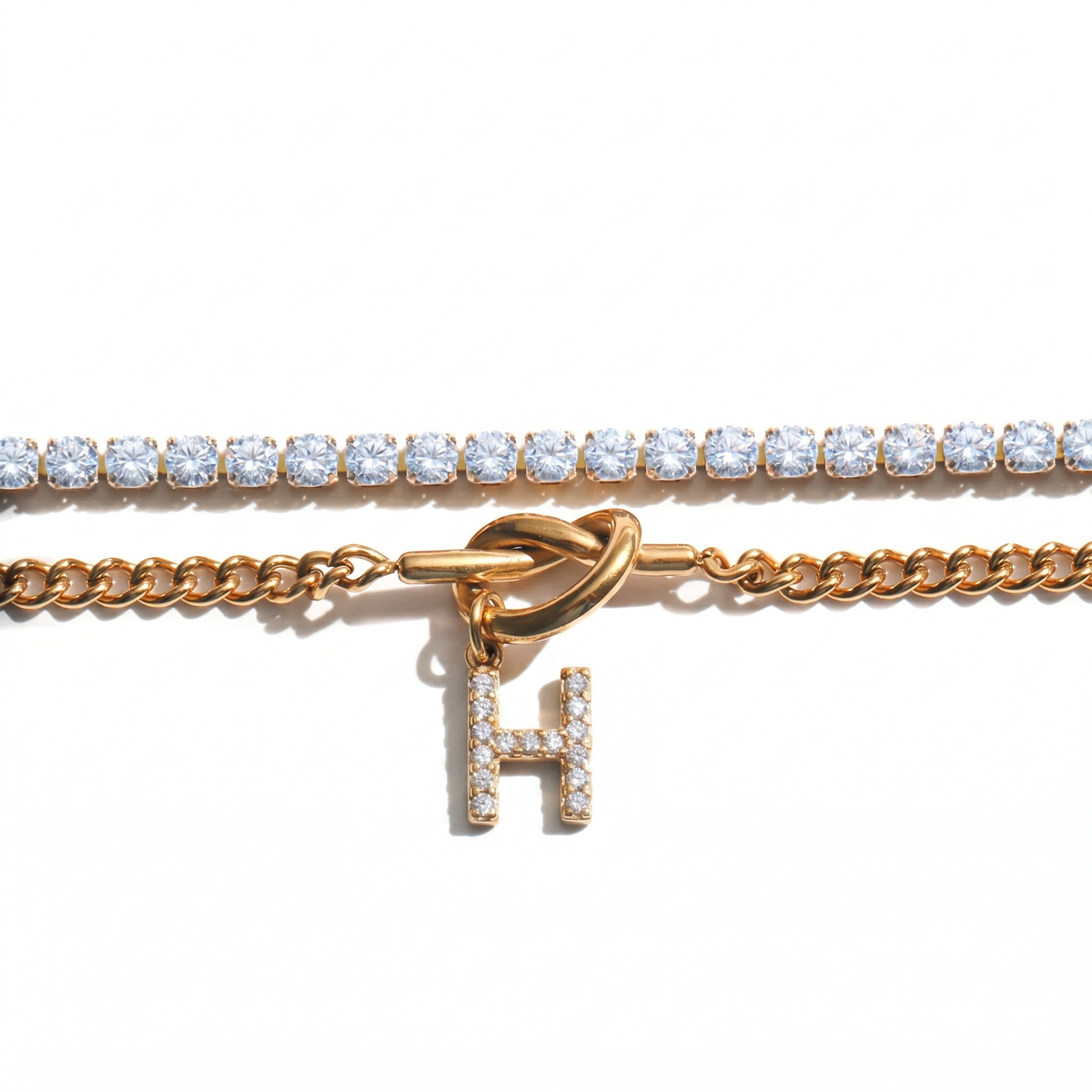 2pc Sparkle Knot Bracelet