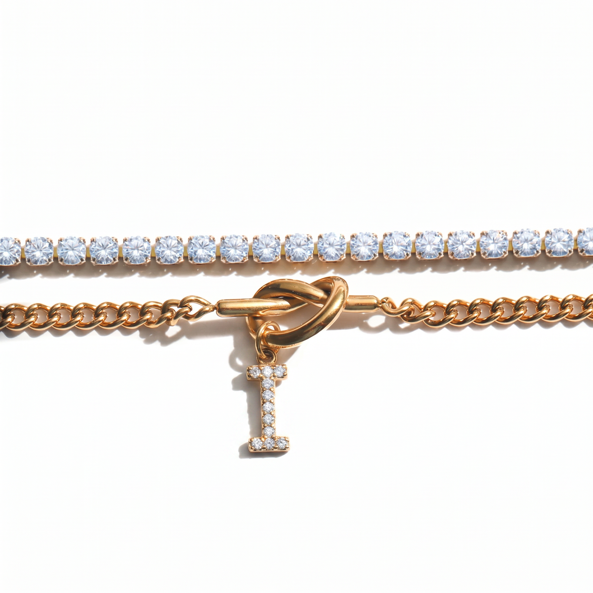 2pc Sparkle Knot Bracelet