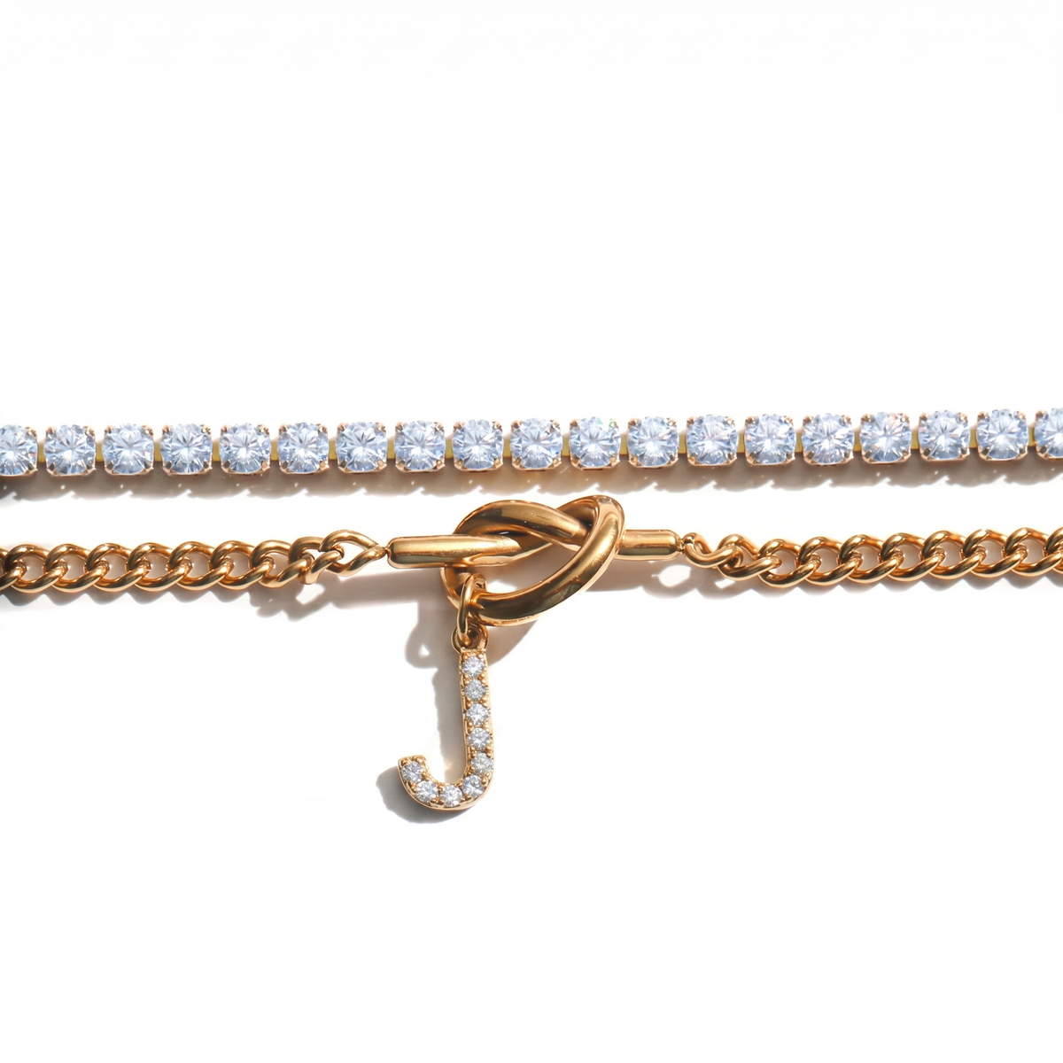 2pc Sparkle Knot Bracelet
