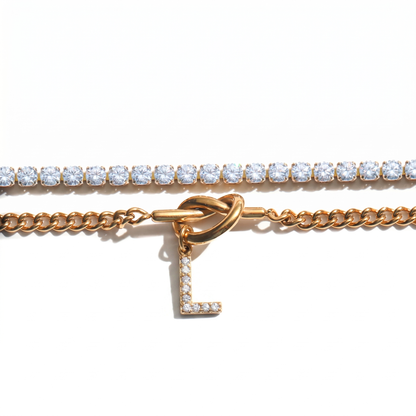 2pc Sparkle Knot Bracelet