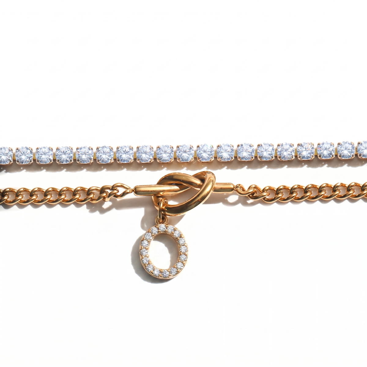 2pc Sparkle Knot Bracelet