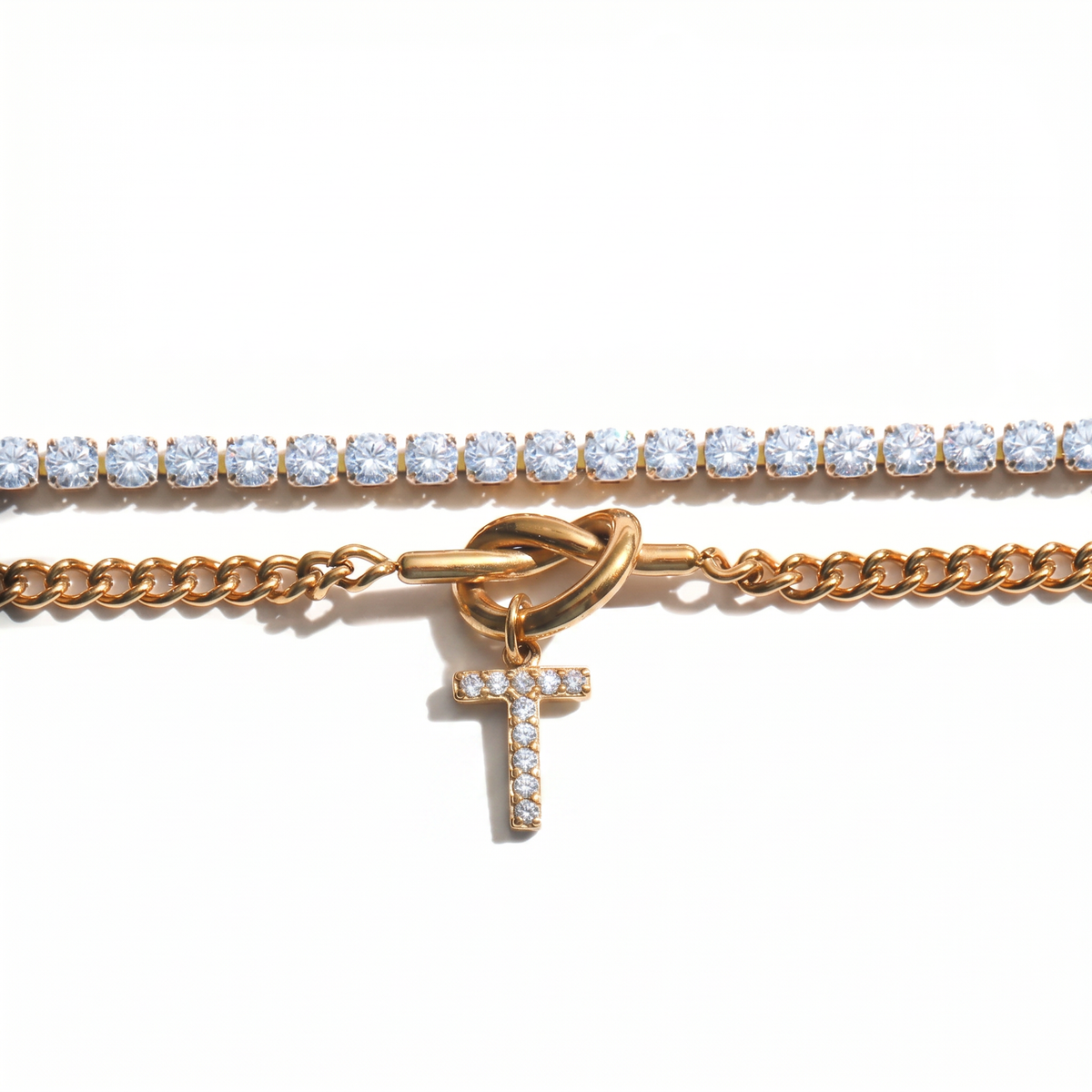 2pc Sparkle Knot Bracelet