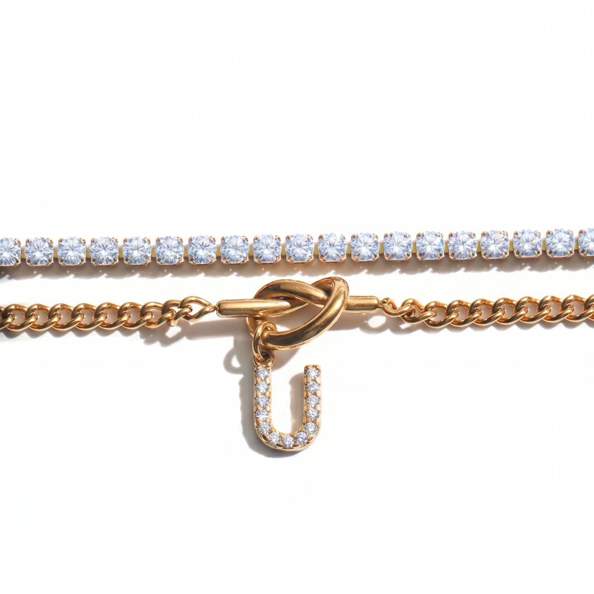 2pc Sparkle Knot Bracelet