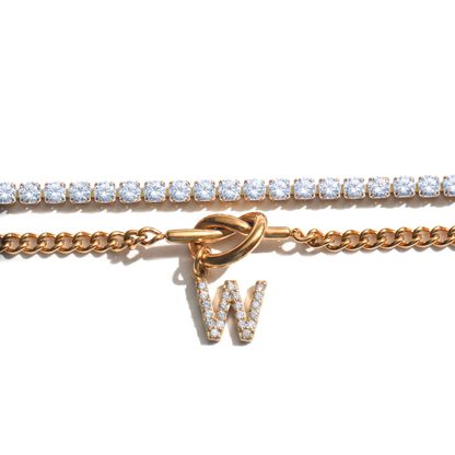 2pc Sparkle Knot Bracelet
