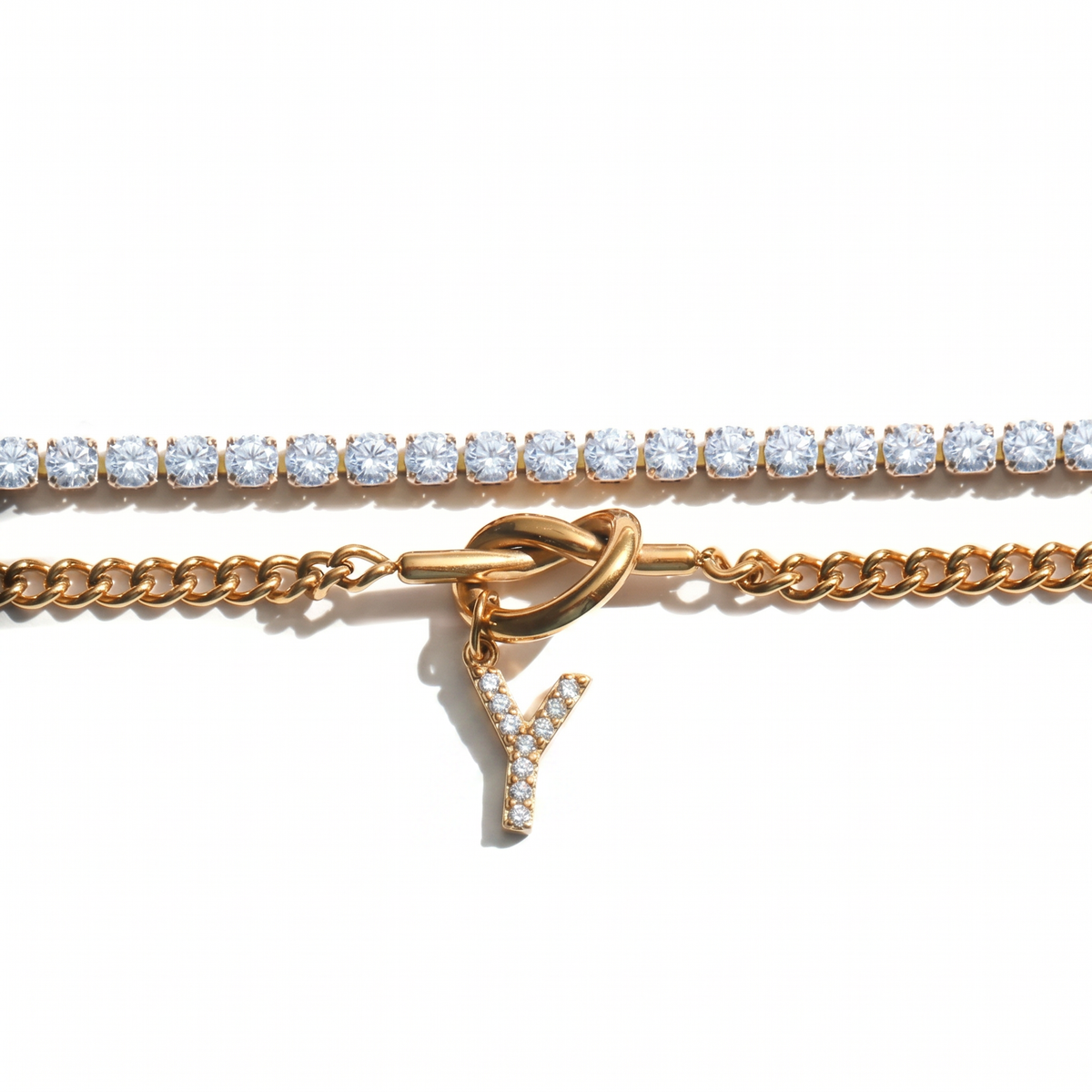 2pc Sparkle Knot Bracelet