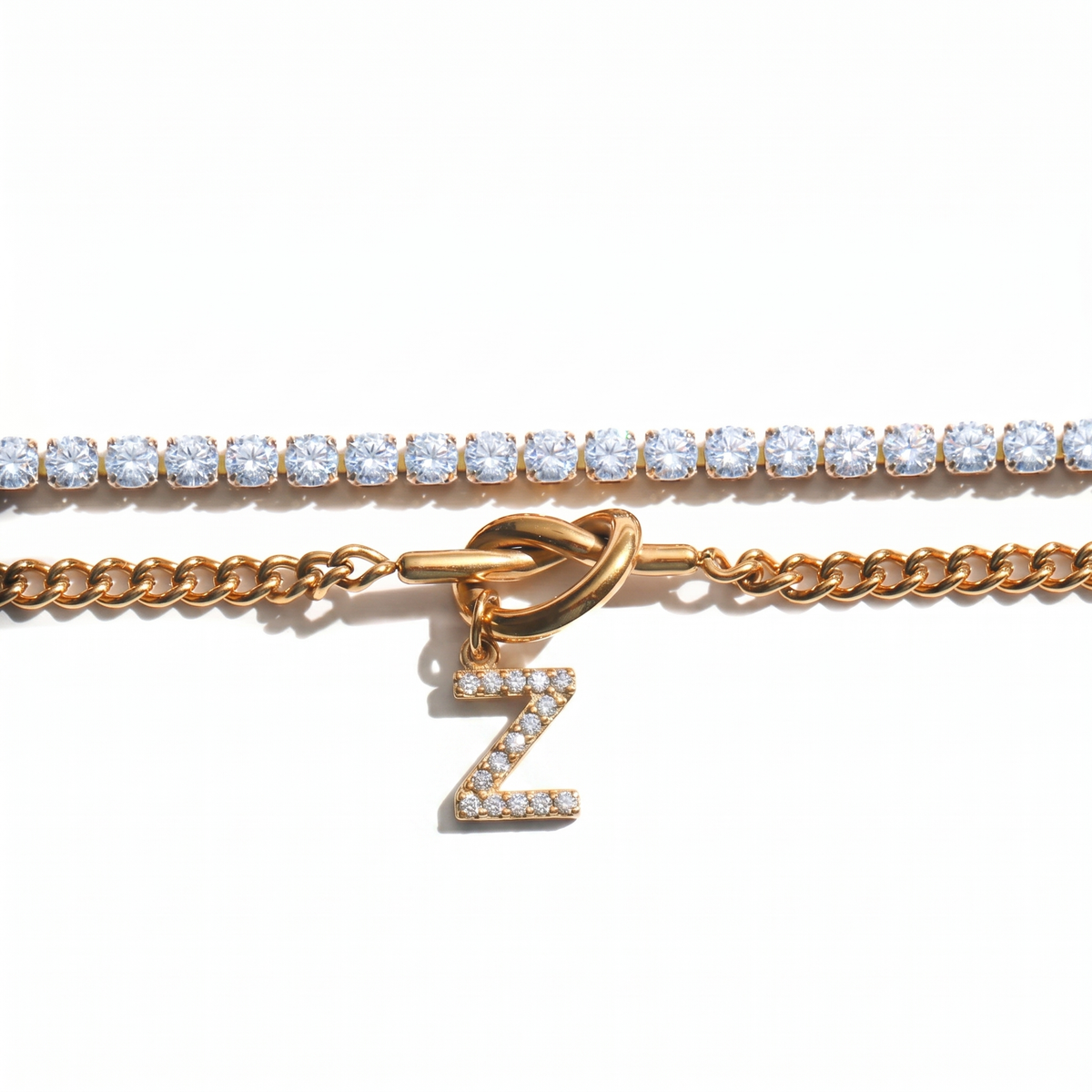 2pc Sparkle Knot Bracelet