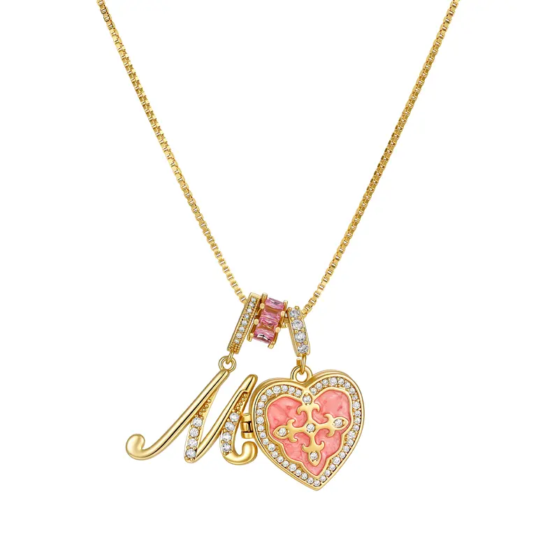 Fleur De Lis Initial Necklace