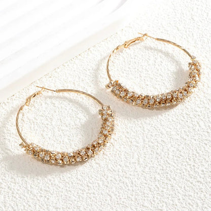 Colorblock Rhinestone Earrings