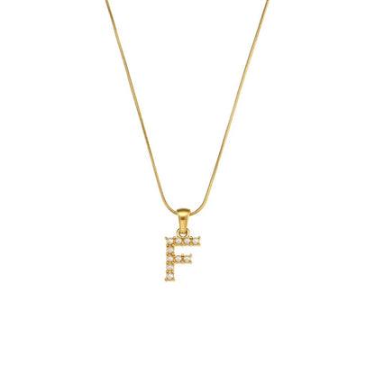 Pearl Letter Initial Necklace