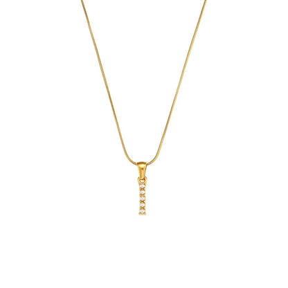 Pearl Letter Initial Necklace