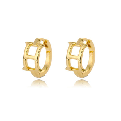 Minimal Initial Letter Stud Earrings