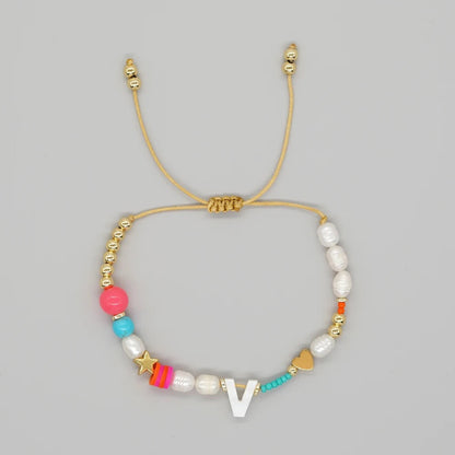 Color Splash Initial Bracelet