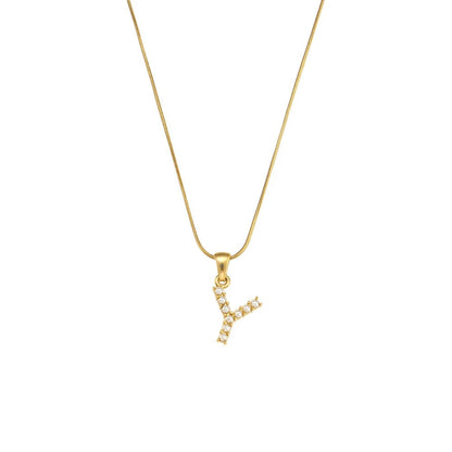 Pearl Letter Initial Necklace
