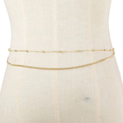 Round Bead Double Waist Chain