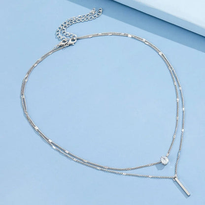 Double Layered Bar Necklace
