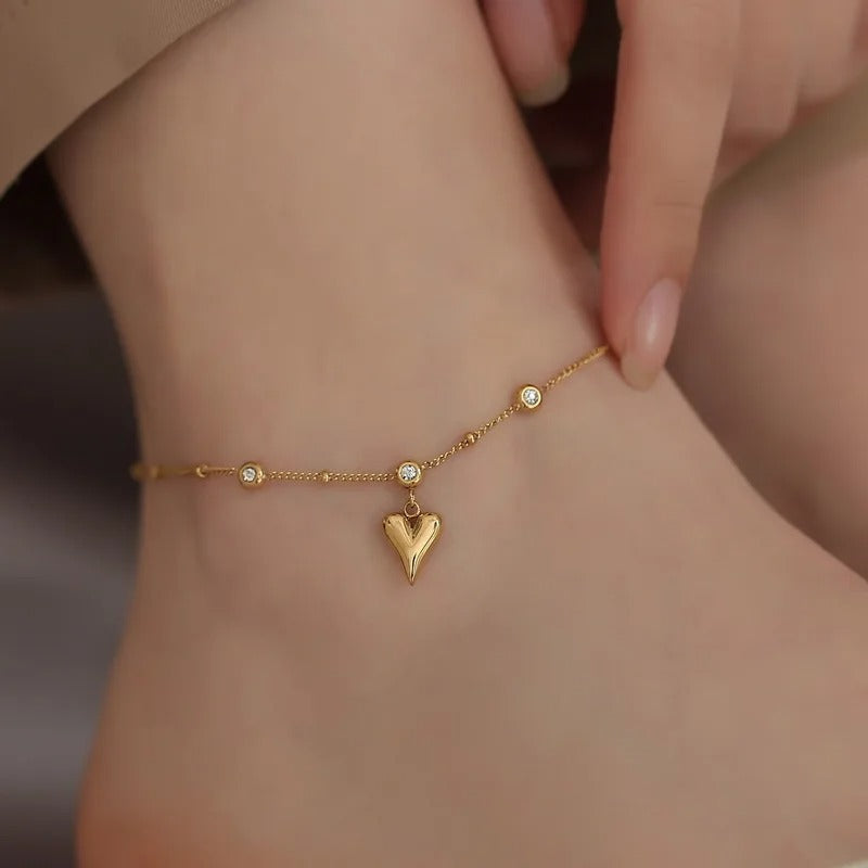 Beaded Love Ornament Anklet