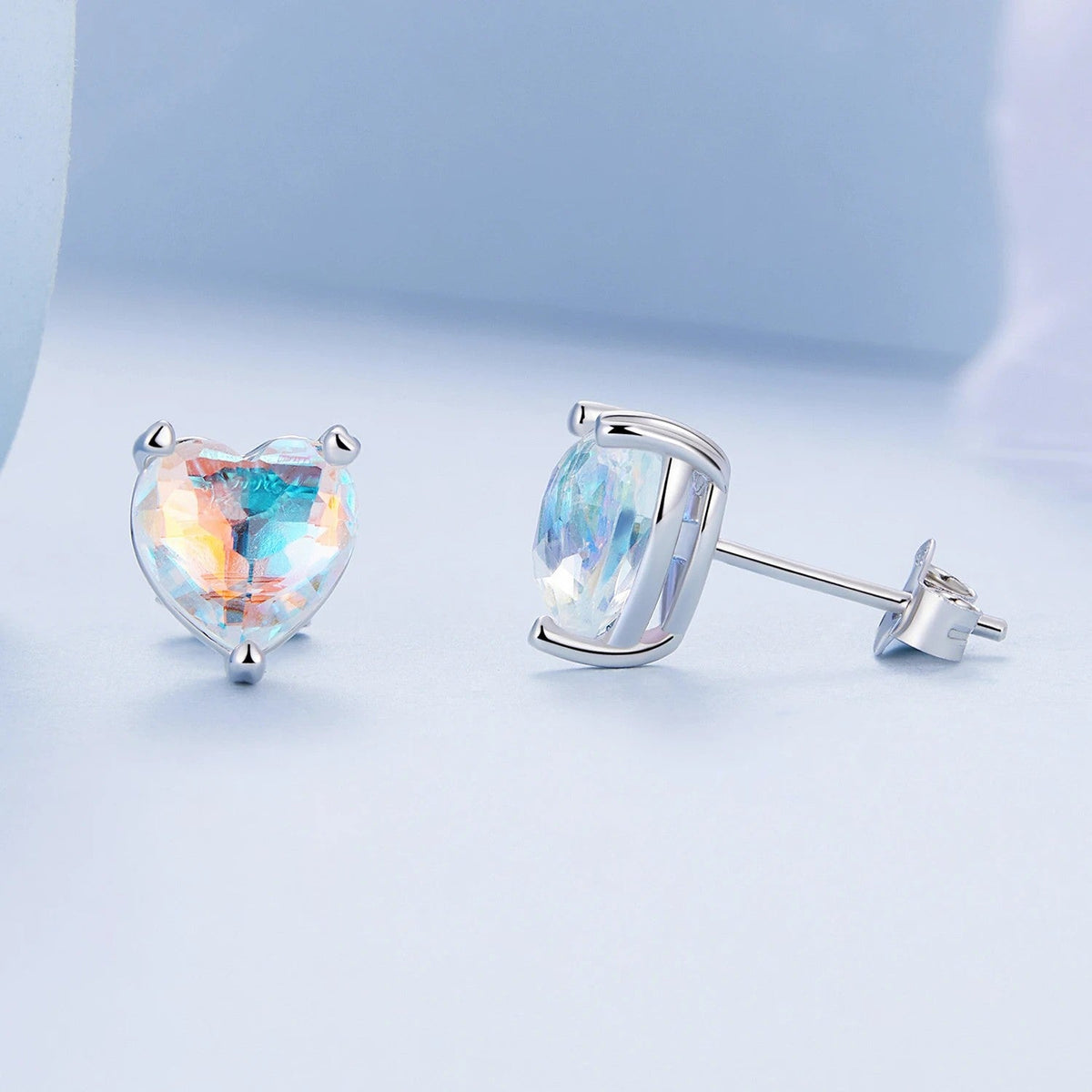 Aurora Heart Stud Earrings