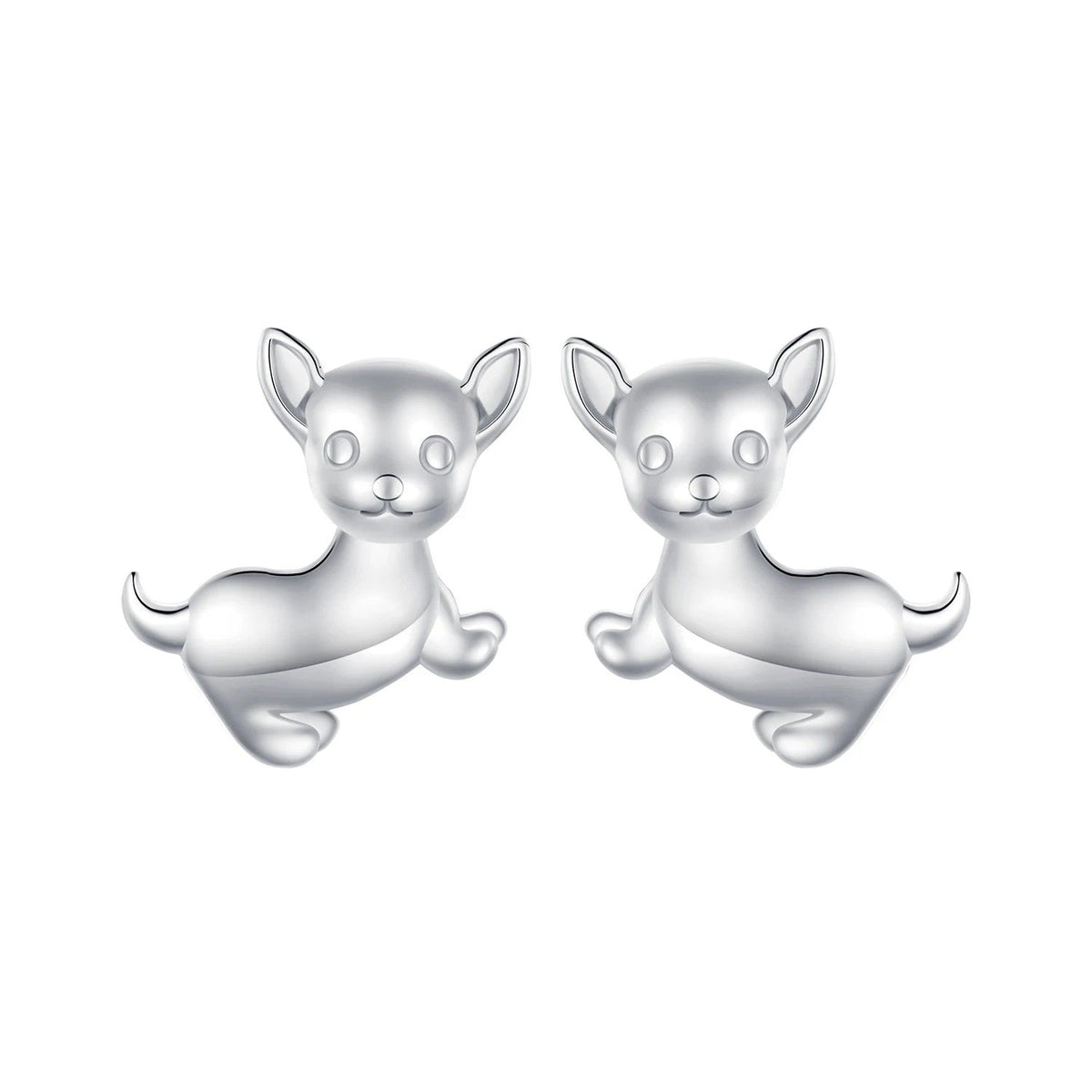 Polished Chihuahua Stud Earrings