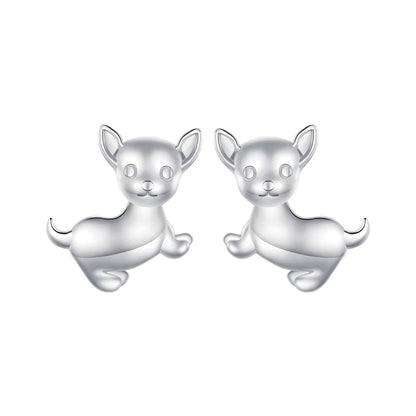 Polished Chihuahua Stud Earrings