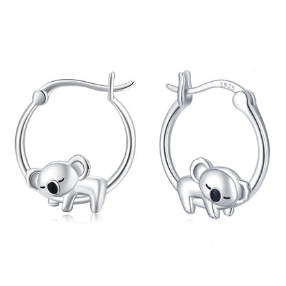 Koala Huggie Hoop Earrings