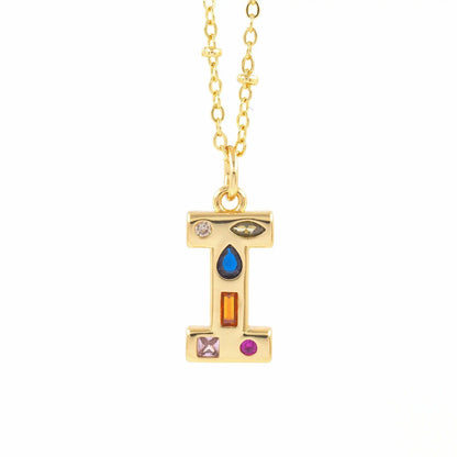Colorful Initial Necklace