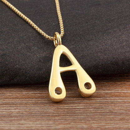 Crystal Bubble Initial Necklace
