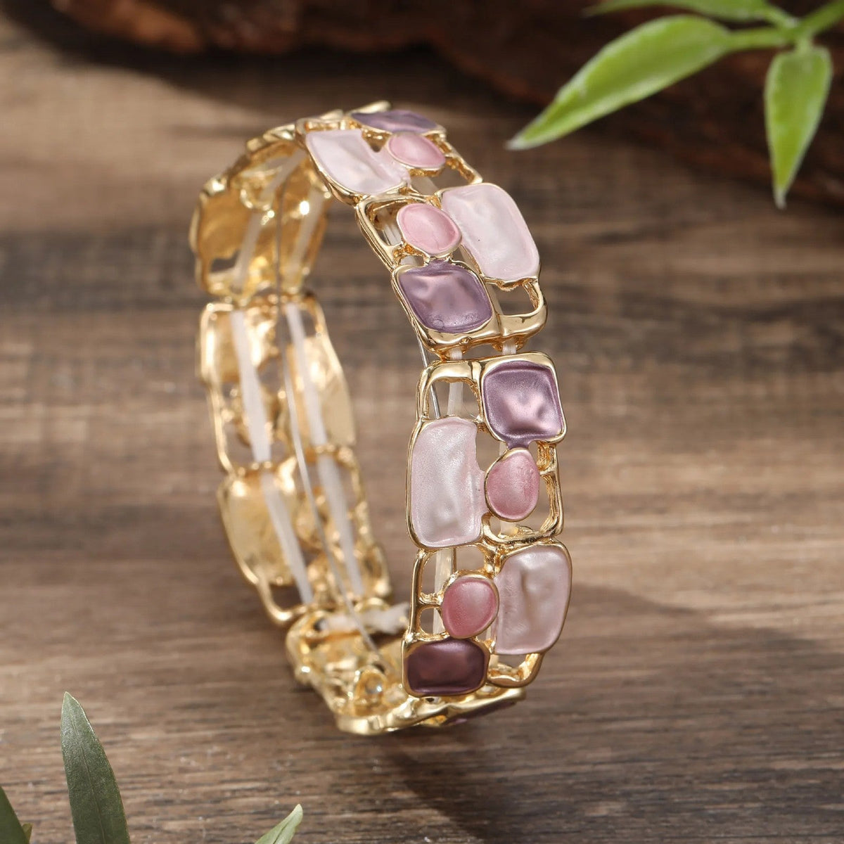 Colorful Geometric Bangle Bracelet